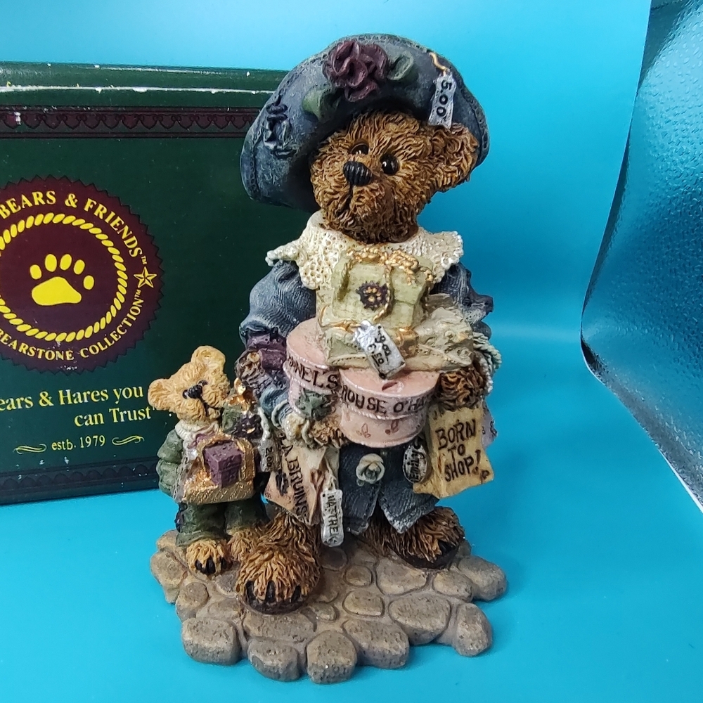 Boyds Bears Figurine Born To Shop Grace & Jonathan Mom Son Packages
